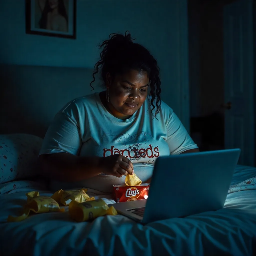 Sleep deprivation causing weight gain from late-night eating